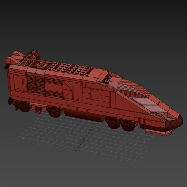 Lego Express Passenger Train 3D Model in Train 3DExport