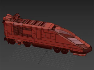 Lego Express Passenger Train 3D Model