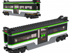 Lego Express Passageiro Vagone Modelo 3D
