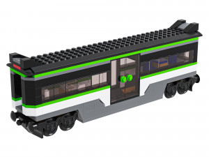 Lego Express Passenger Vagone 3D Модель