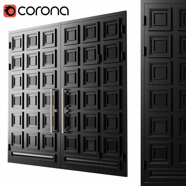 Gate black loft 03 3D Model .c4d .max .obj .3ds .fbx .stl .blend 