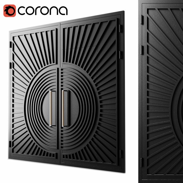 Gate black loft 04 3D Model .c4d .max .obj .3ds .fbx .stl .blend 