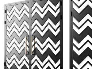 Puerta loft negra 06 Modelo 3D