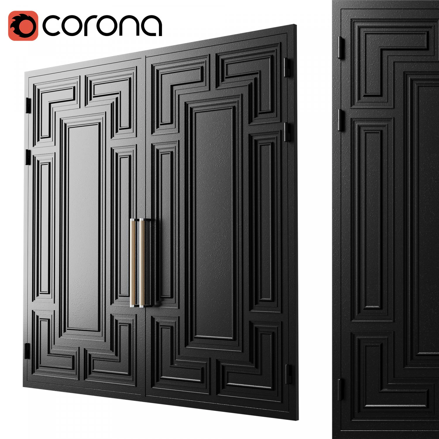Gate black loft 10 3D Model .c4d .max .obj .3ds .fbx .stl .blend 