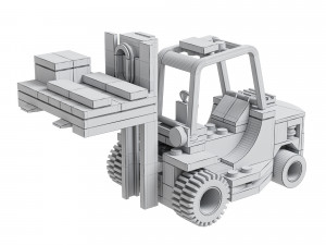 Lego 60198 Forklift truck Modelo 3D