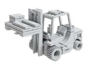 Lego 60198 Forklift truck 3D Model
