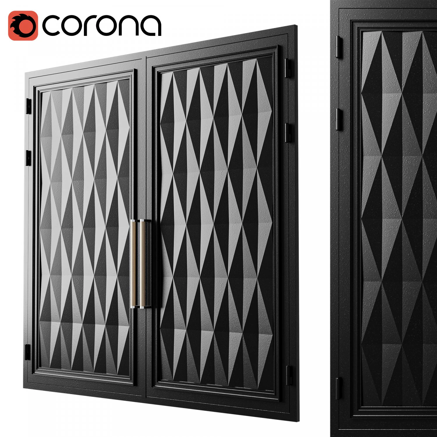 Gate black loft 015 3D Model .c4d .max .obj .3ds .fbx .stl .blend 