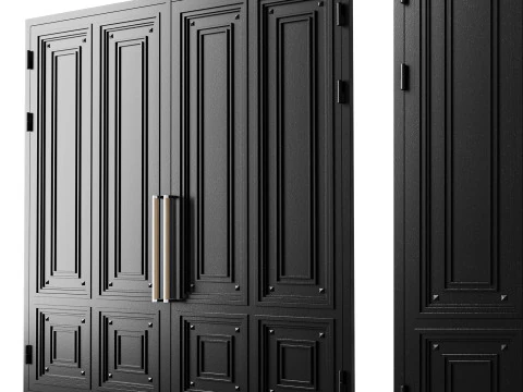 Puerta loft negra 022 Modelo 3D