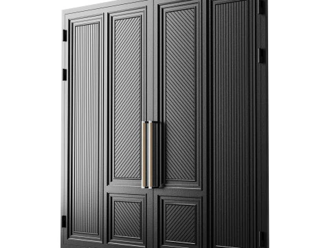 Puerta loft negra 020 Modelo 3D