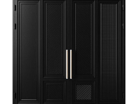 Puerta loft negra 020 Modelo 3D