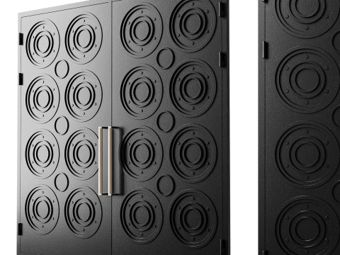 Puerta loft negra 019 Modelo 3D