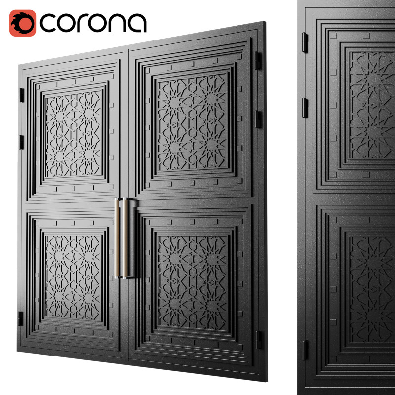 Gate black loft 023 3D मॉडल .c4d .max .obj .3ds .fbx .stl .blend 