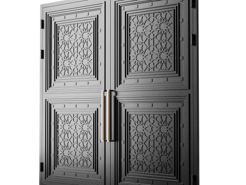 Port&atilde;o loft preto 023 Modelo 3D