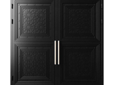 Port&atilde;o loft preto 023 Modelo 3D