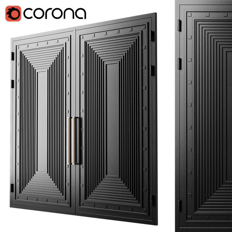 Gate black loft 025 3D Model .c4d .max .obj .3ds .fbx .stl .blend 