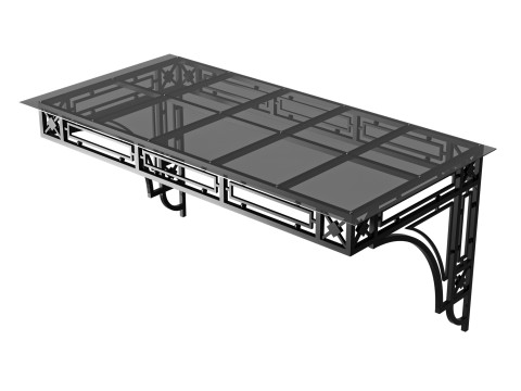 Canopy black loft 001 Model 3D