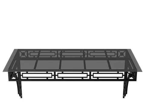 Baldacchino loft nero 001 Modello 3D