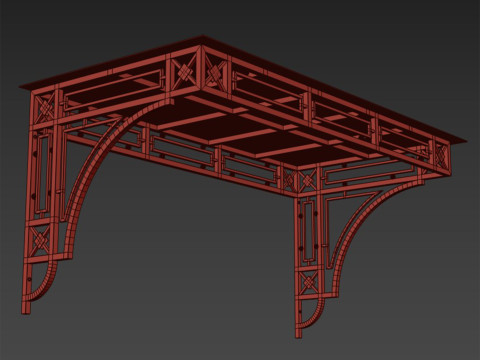 Canopy black loft 001 Model 3D