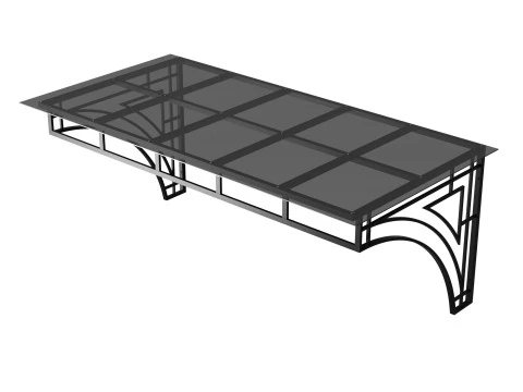 Soppalco a tettoia Modello 3D