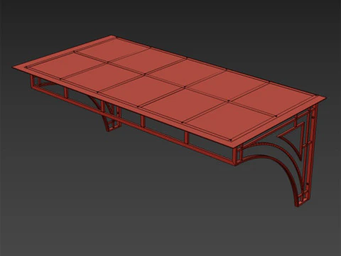 Soppalco a tettoia Modello 3D