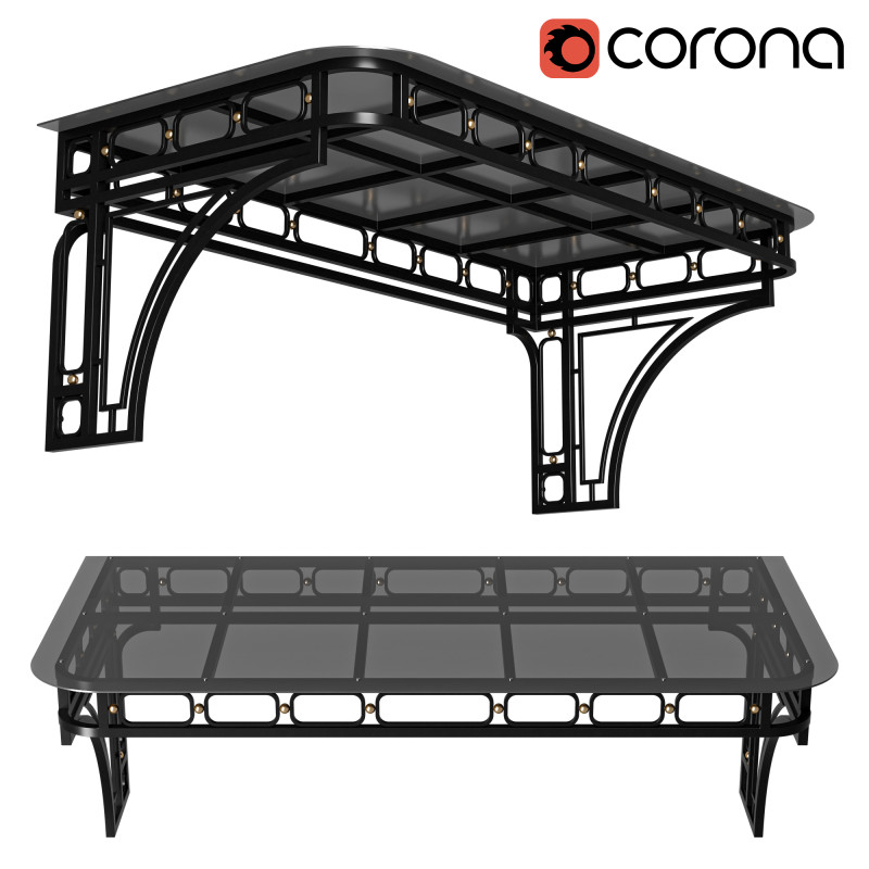 Canopy black loft 002 3D मॉडल .c4d .max .obj .3ds .fbx .stl .blend