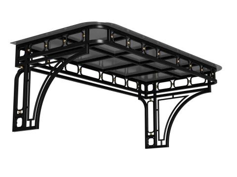 Baldachin schwarz Loft 002 3D Modell