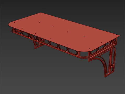 Baldachin schwarz Loft 002 3D Modell