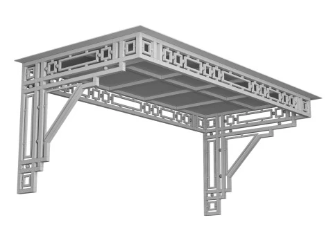 Canopy black loft 003 3D Model