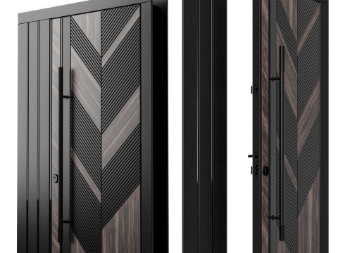 Enterance door set 001 3D 模型