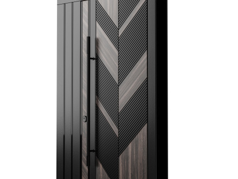 Enterance door set 001 3D Model