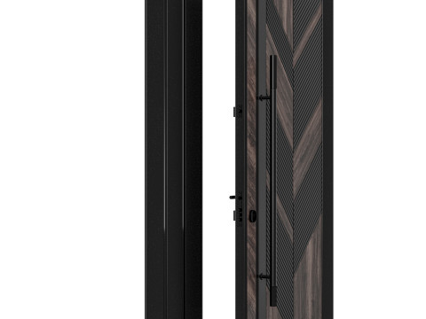 Enterance door set 001 3D Model