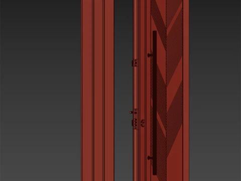 Enterance door set 001 3D Model