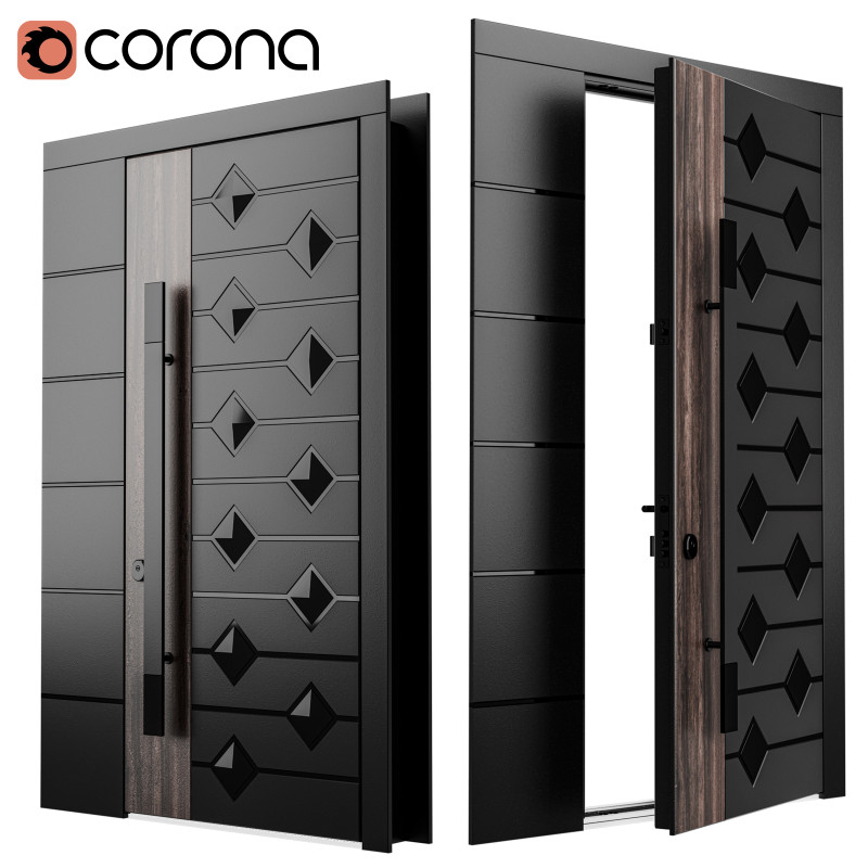 Enterance door set 002 Model 3D .c4d .max .obj .3ds .fbx .stl .blend