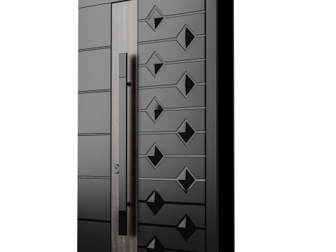Enterance door set 002 Model 3D