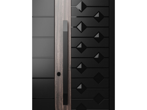 Enterance door set 002 Model 3D