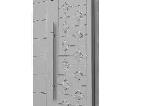 Enterance door set 002 Model 3D