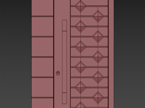 Enterance door set 002 Model 3D