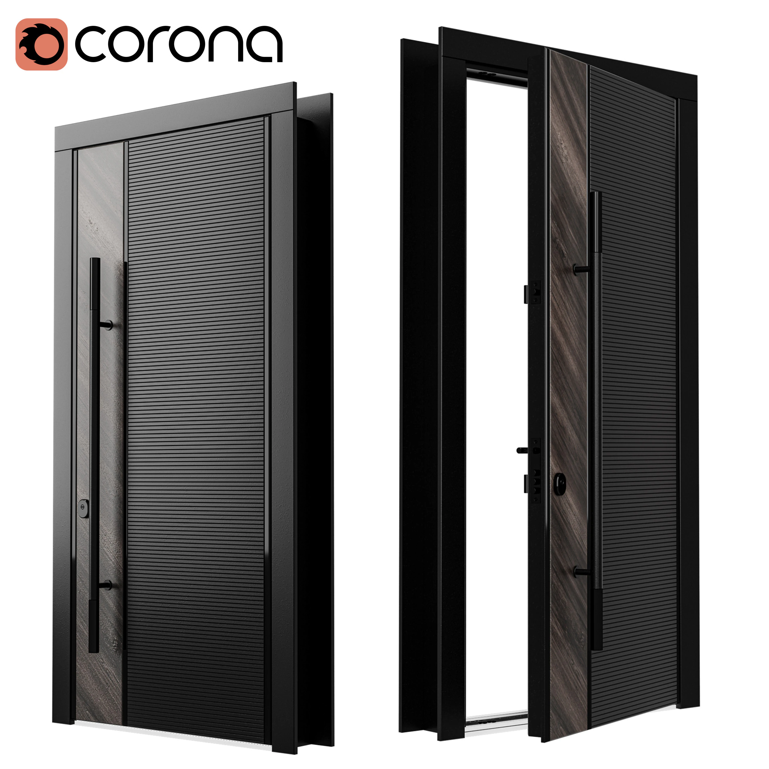 Conjunto de porta de entrada 003 Modelo 3D .c4d .max .obj .3ds .fbx .stl .blend 