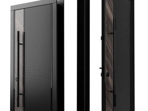 Entrance door set 003 3D Model