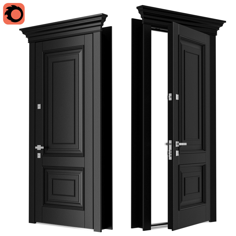 Entrance door set 005 Modello 3D .c4d .max .obj .3ds .fbx .stl .blend 