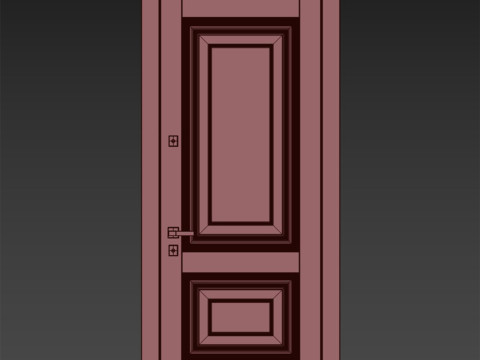 Entrance door set 005 Modello 3D