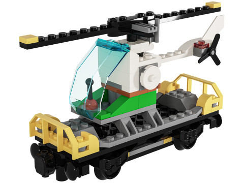 60098 Heavy haul train vagone Helicopter 3D Model