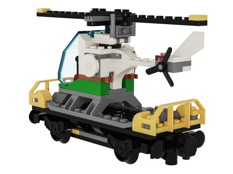 60098 Heavy haul train vagone Helicopter 3D Model