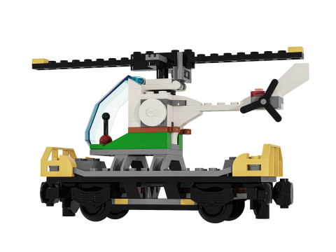 60098 Heavy haul train vagone Helicopter 3D Model