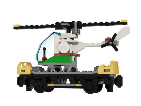 60098 Heavy haul train vagone Helicopter 3D Model