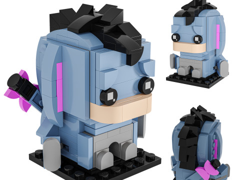 लेगो ब्रिकहेड्ज़ डिज़्नी विनी द पूह ईयोर 3D मॉडल