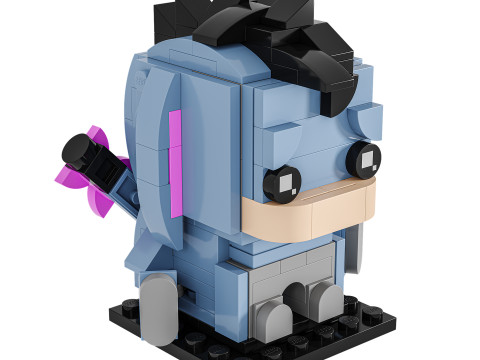 Lego tuğla kafalı Disney Winnie the pooh Eeyore 3D Model