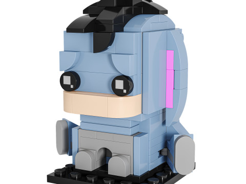 Lego tuğla kafalı Disney Winnie the pooh Eeyore 3D Model