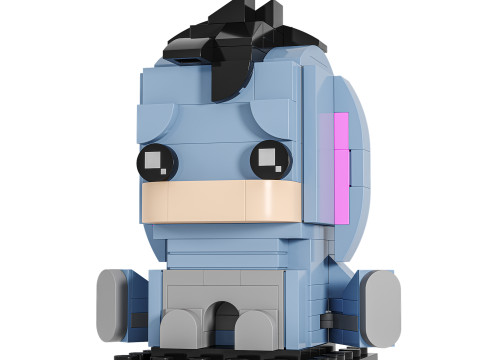 Lego tuğla kafalı Disney Winnie the pooh Eeyore 3D Model