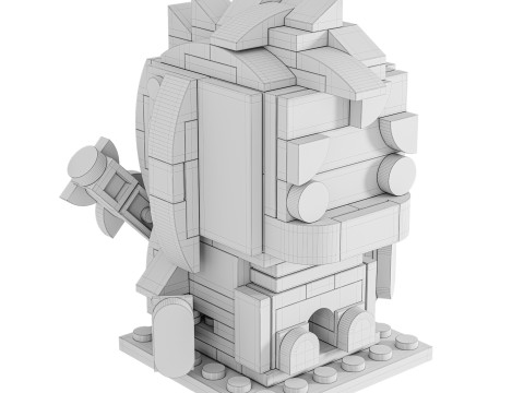 Lego tuğla kafalı Disney Winnie the pooh Eeyore 3D Model